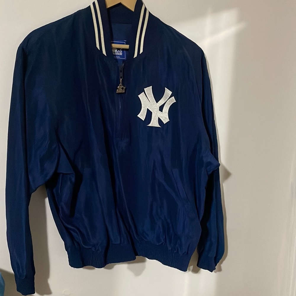 Yankees blue vintage starter wind breaker unisex